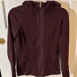 Athleta maroon/cranberry zip up athletic jacket size xs